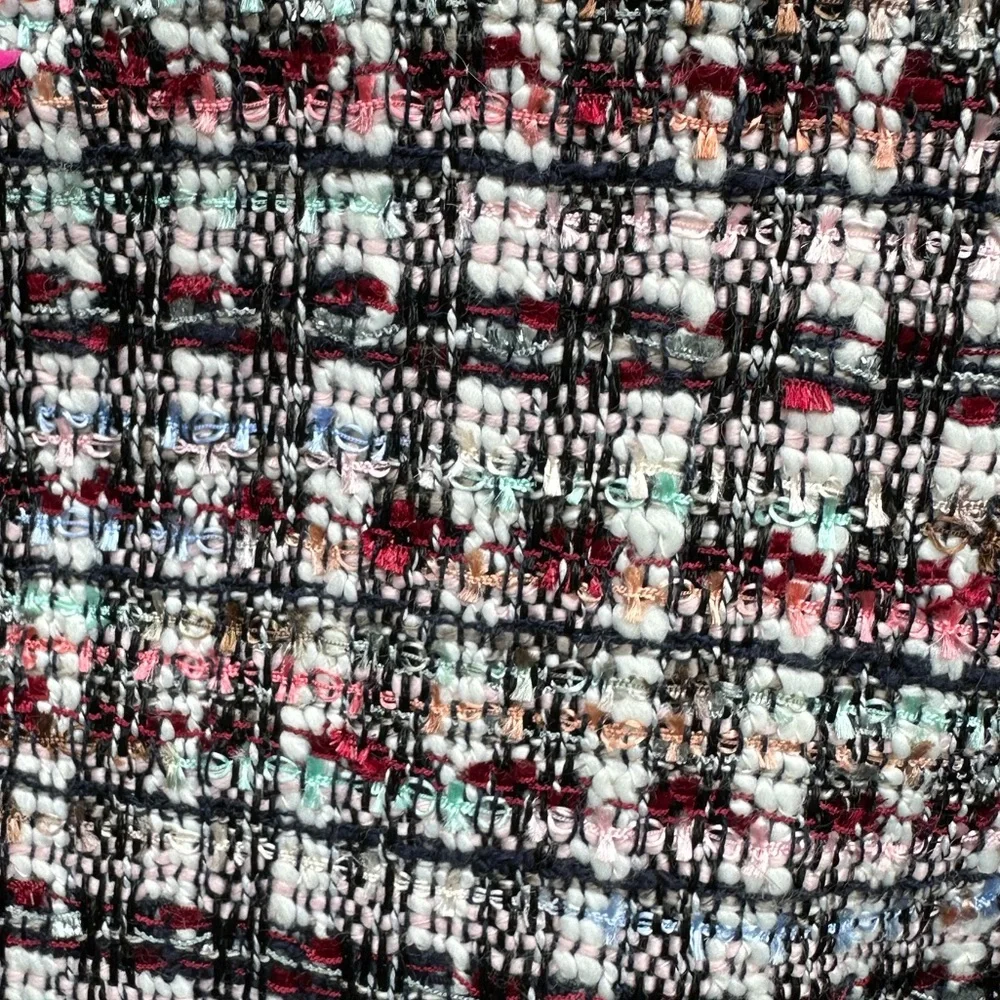 Talbots Adele Tweed lady jacket Blazer Collarless EUC Size 12 - Picture 10 of 12